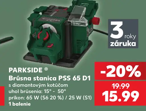 Parkside Brúsna stanica PSS 65 D1 s diamantovým kotúčom