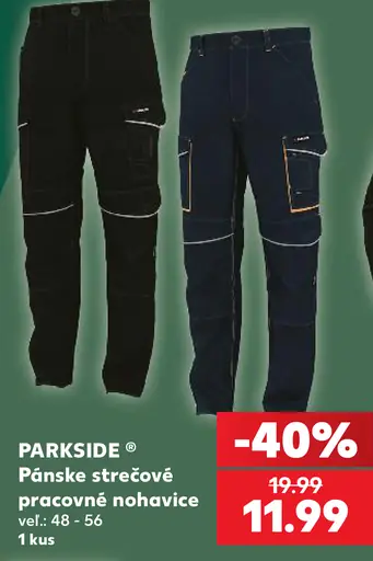 Parkside pánske pracovné nohavice s podšívkou traky