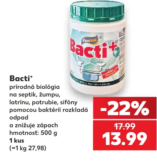 Bacti+ prírodná biológia na septik, žumpu a latrínu