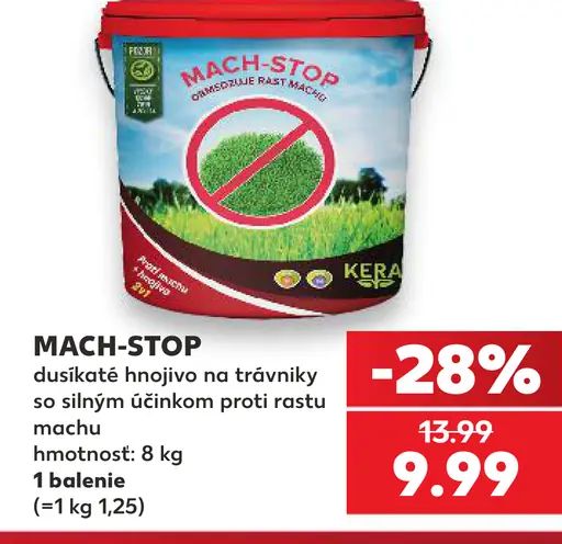 Kera Mach-Stop dusíkaté hnojivo na trávnik proti rastu machu