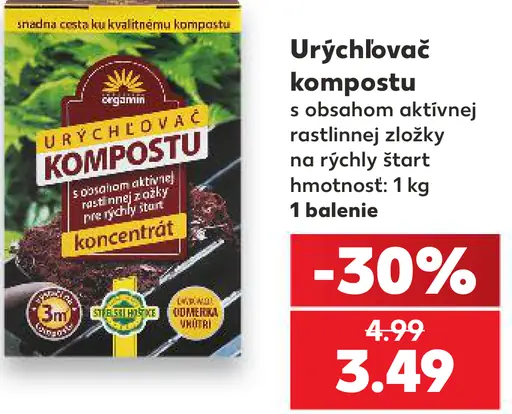 Cergim urýchľovač kompostu s obsahom aktívnej rastlinnej zložky