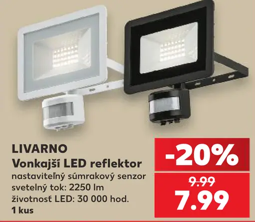 Livarno vonkajší LED reflektor so súmrakovým senzorom