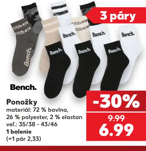 Bench. Ponožky
