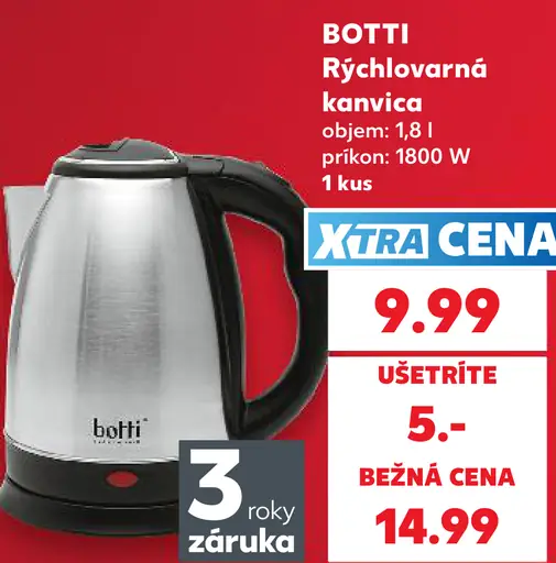 BOTTI Rýchlovarná kanvica