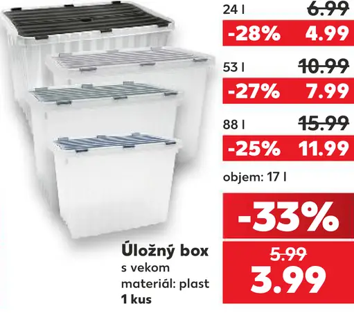Úložný box s vekom plastový