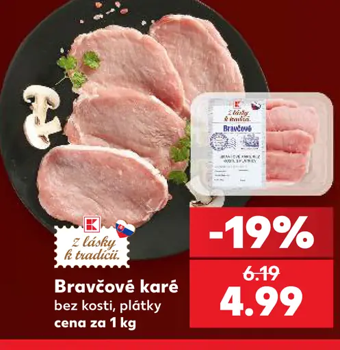 Bravčové karé vcelku, bez kosti