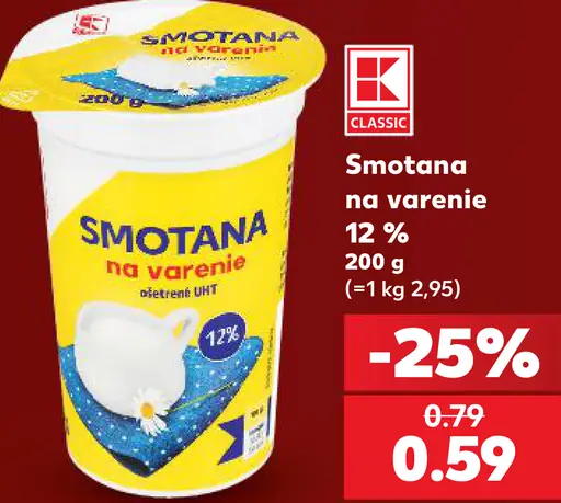 Smotana na varenie 12%