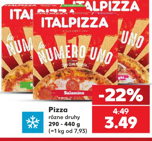 Italpizza pizza, rôzne druhy