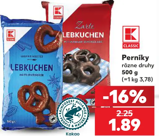 K-Classic Perníky rôzne druhy