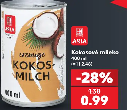 K-Asia kokosové mlieko