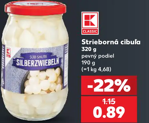 K Classic strieborná cibuľa v pevnom podiele