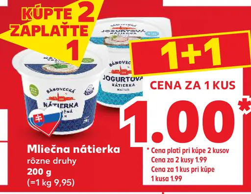Mliečna nátierka rôzne druhy