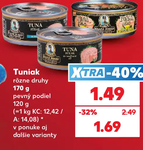 Tuniak, rôzne druhy