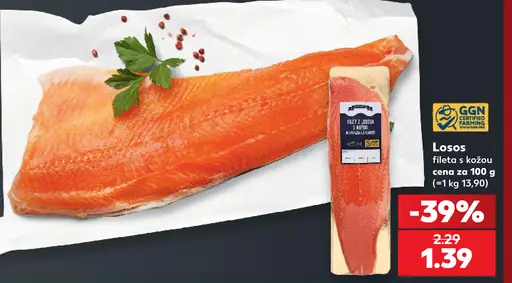 Losos fileta s kožou