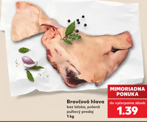 Bravčová hlava bez laloka, polená