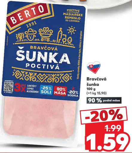 Berto bravčová šunka poctivá
