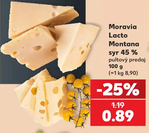 Moravia Lacto Montana syr 45 %