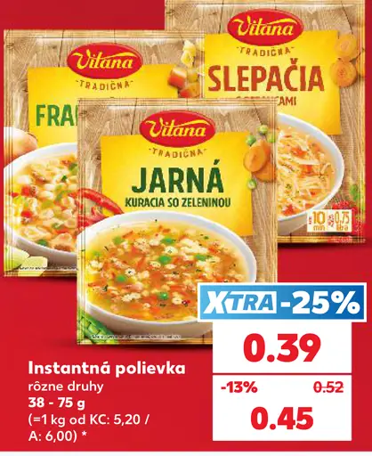 Vitana instantná polievka cestovinová
