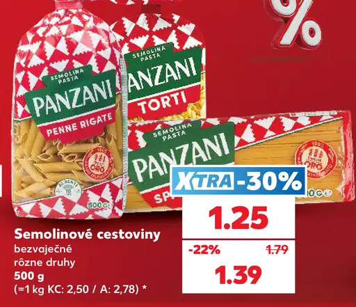 Panzani semolinové cestoviny
