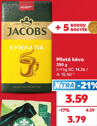 Jacobs Sympatia Káva pražená mletá