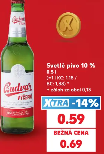 Budvar Výčepní svetlé výčapné pivo