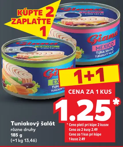 Gianna tuniakový šalát – rôzne druhy
