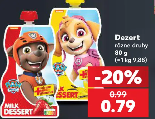 Termix dezert, rôzne druhy