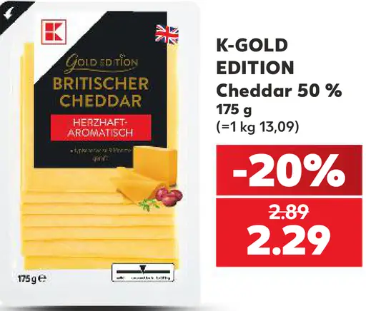 K-Gold Edition britský cheddar 50 %