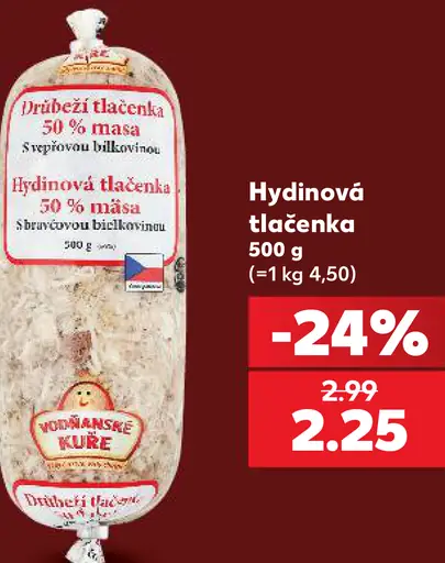Hydinová tlačenka so škvarkovou bielkovinou