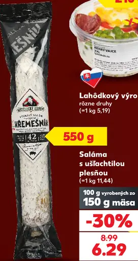 Kremencik saláma s ušľachtilou plesňou