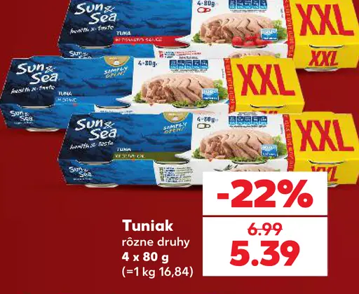 Sun & Sea tuniak v konzerve rôzne druhy
