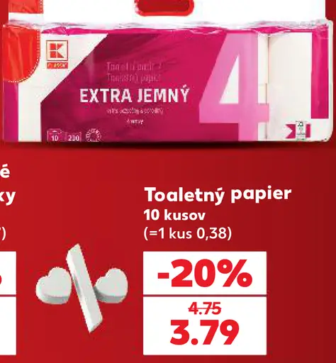 Toaletný papier Extra Jemný