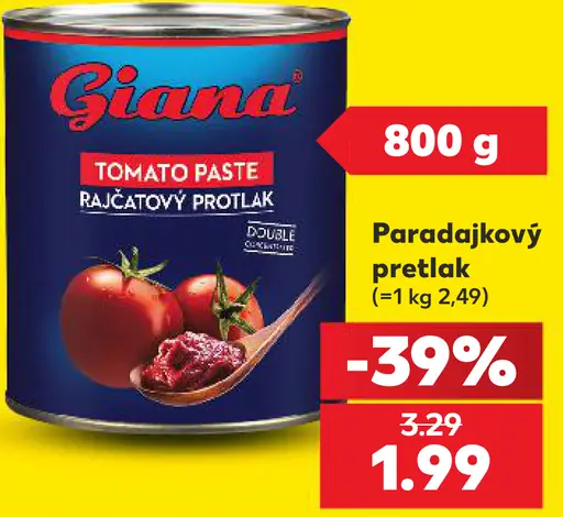 Giana paradajkový pretlak