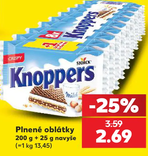 Knoppers plnené oblátky