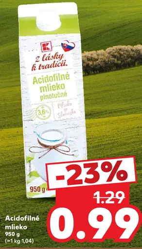 Z lásky k tradícii acidofilné mlieko