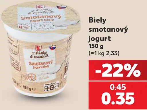 Z lásky k tradícii biely smotanový jogurt
