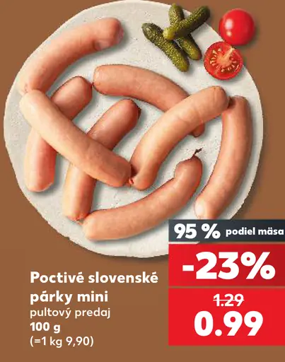 Poctivé slovenské párky mini