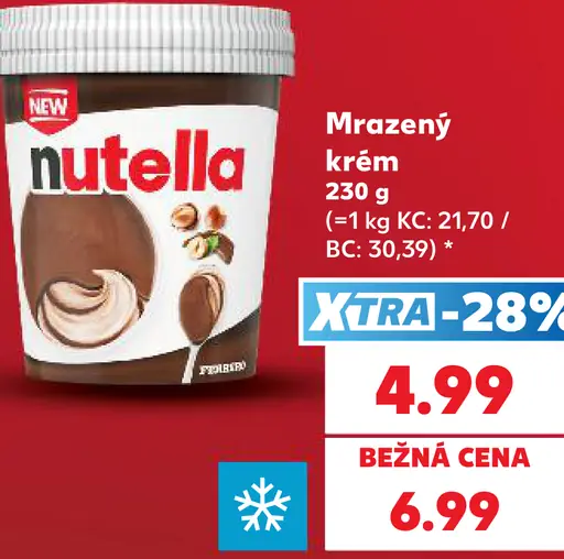 Nutella Mrazený krém lieskoorieškový