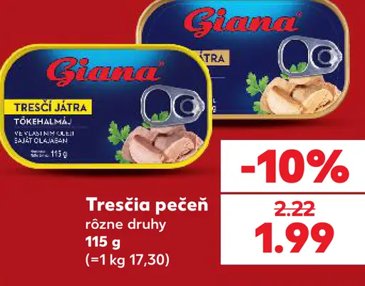 Giana tresčia pečeň