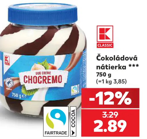 K-Classic Choccremo čokoládová nátierka