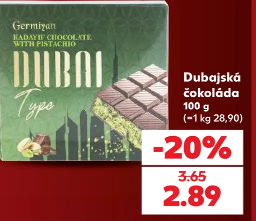 Germiyan Dubai type čokoláda