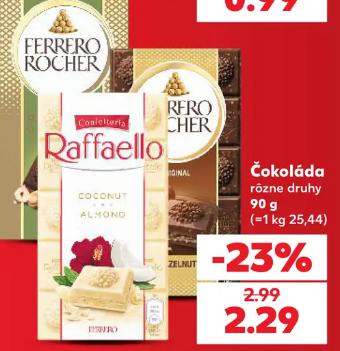 Ferrero Rocher, Raffaello – rôzne druhy