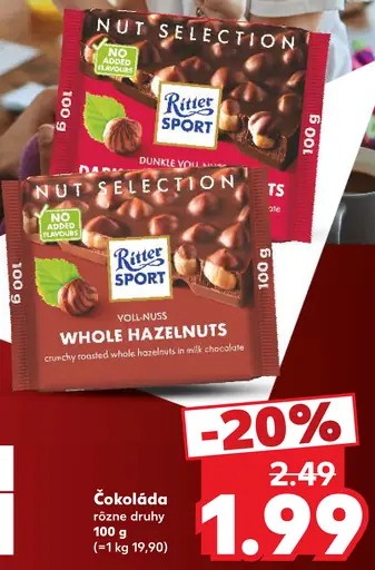 Ritter Sport Nut Selection – Dark Whole Hazelnuts, Whole Hazelnuts