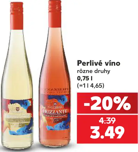 Perlivé víno rôzne druhy