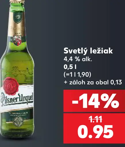 Pilsner Urquell Pivo ležiak svetlý