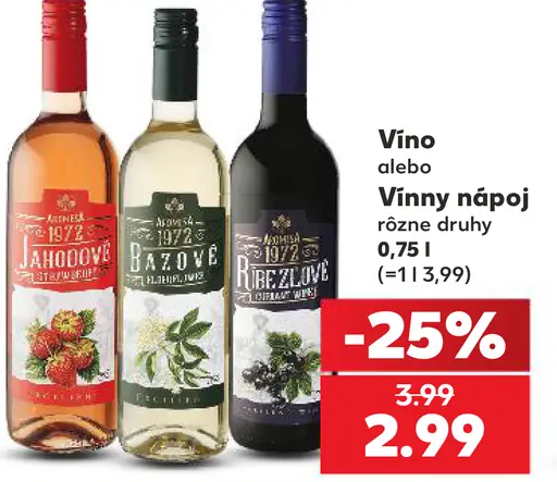 Jahodové, bazové a ríbezľové víno alebo vínny nápoj