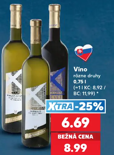 Vino rôzne druhy