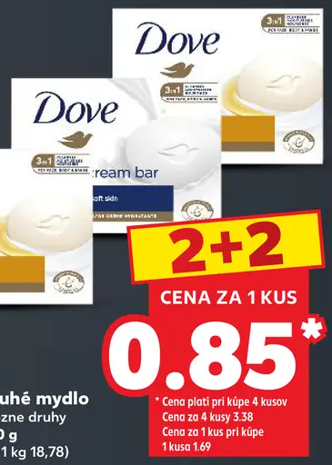Dove tuhé mydlo, rôzne druhy