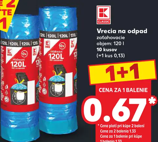 Classic vrecia na odpad zaťahovacie