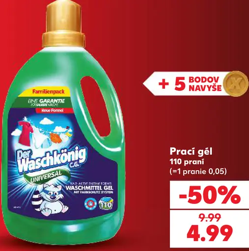 Der Waschkönig prací gél Universal